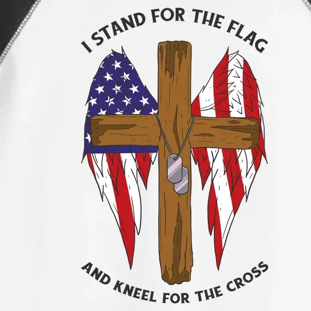 I Stand For The Flag Kneel For The Cross USA Toddler Fine Jersey T-Shirt