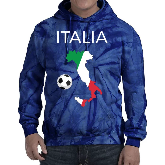 Italy Soccer Forza Azzurri Italian Italia Tie Dye Hoodie