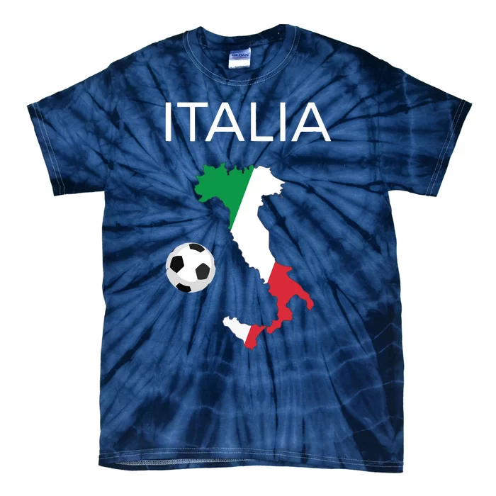 Italy Soccer Forza Azzurri Italian Italia Tie-Dye T-Shirt