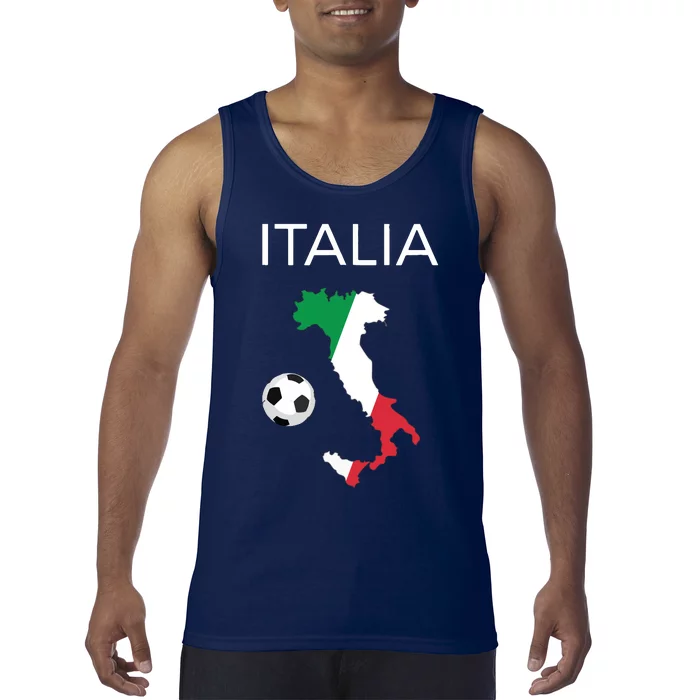 Italy Soccer Forza Azzurri Italian Italia Tank Top