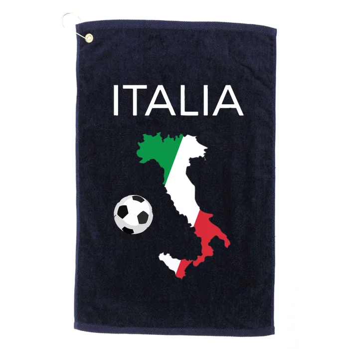 Italy Soccer Forza Azzurri Italian Italia Platinum Collection Golf Towel