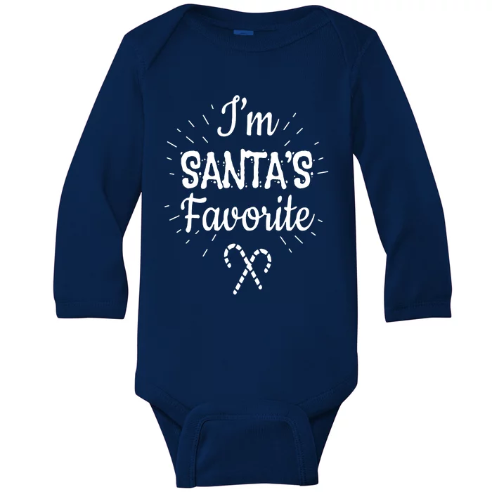 Im Santas Favorite Baby Long Sleeve Bodysuit