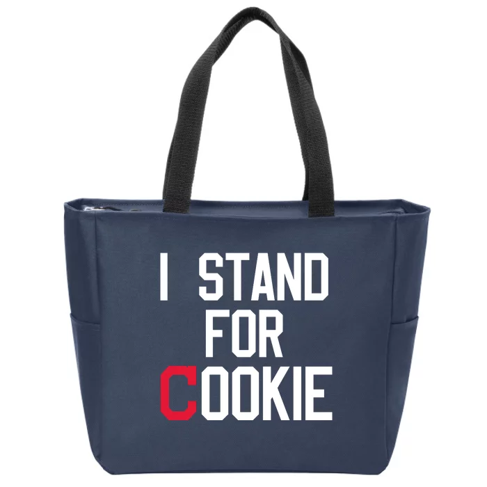 I Stand For Cookie Carlos Carrasco Indians Zip Tote Bag