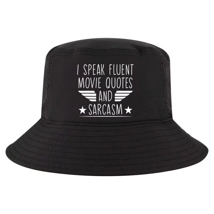 I Speak Fluent Movie Quotes And Sarcasm Funny Cinema Lover Cool Comfort Performance Bucket Hat