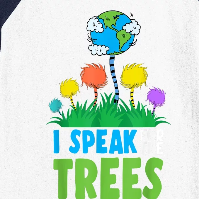 I Speak For Trees Earth Day Save Earth Inspiration Hippie Baseball Sleeve Shirt