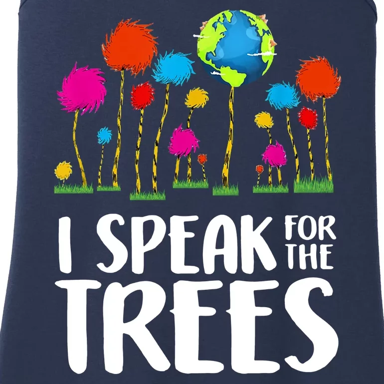 I Speak For The Trees Earth Day Ladies Essential Tank