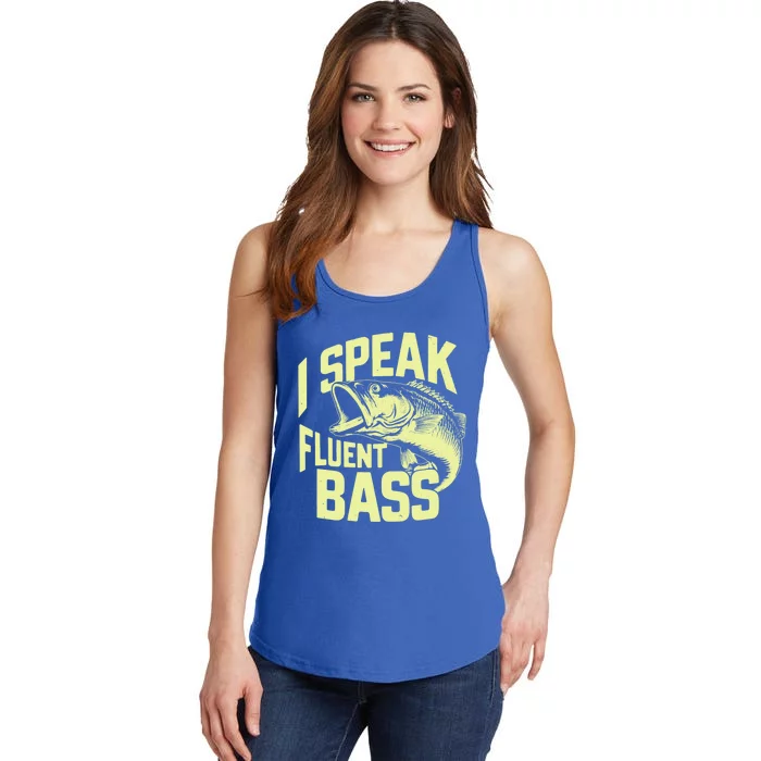 I Speak Fluent Bass Fishing Great Gift Ladies Essential Tank