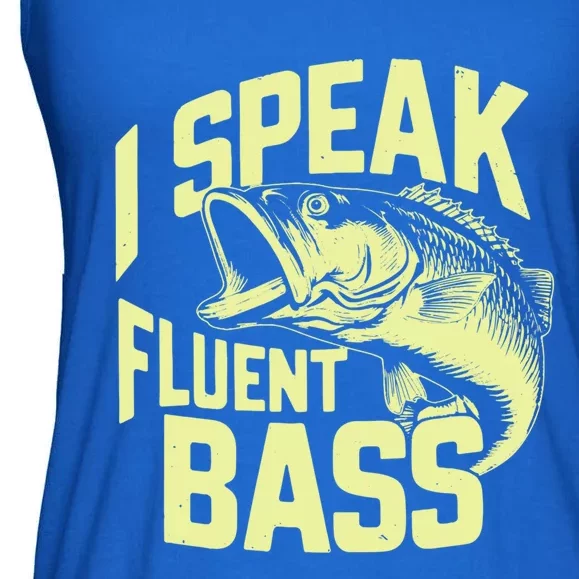 I Speak Fluent Bass Fishing Great Gift Ladies Essential Flowy Tank