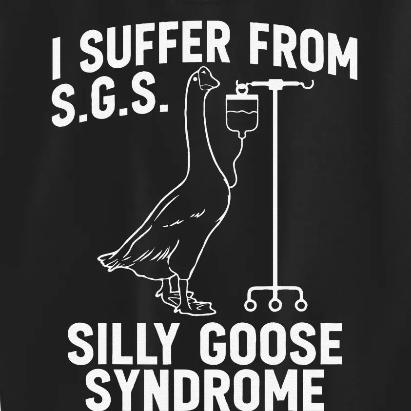 I Suffer From Silly Goose Syndrome Funny Goose Joke Humor Gift Kids Sweatshirt