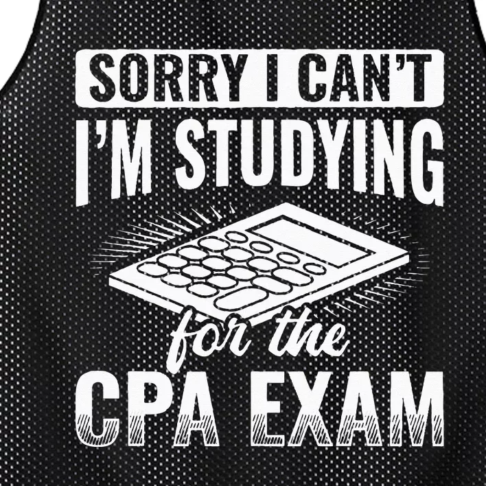 Im Studying For The CPA Exam Accounting Accountant Mesh Reversible Basketball Jersey Tank