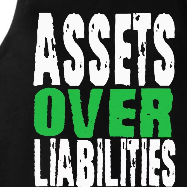 Investor Stocks Flipping Houses Assets Over Liabilities Ladies Tri-Blend Wicking Tank