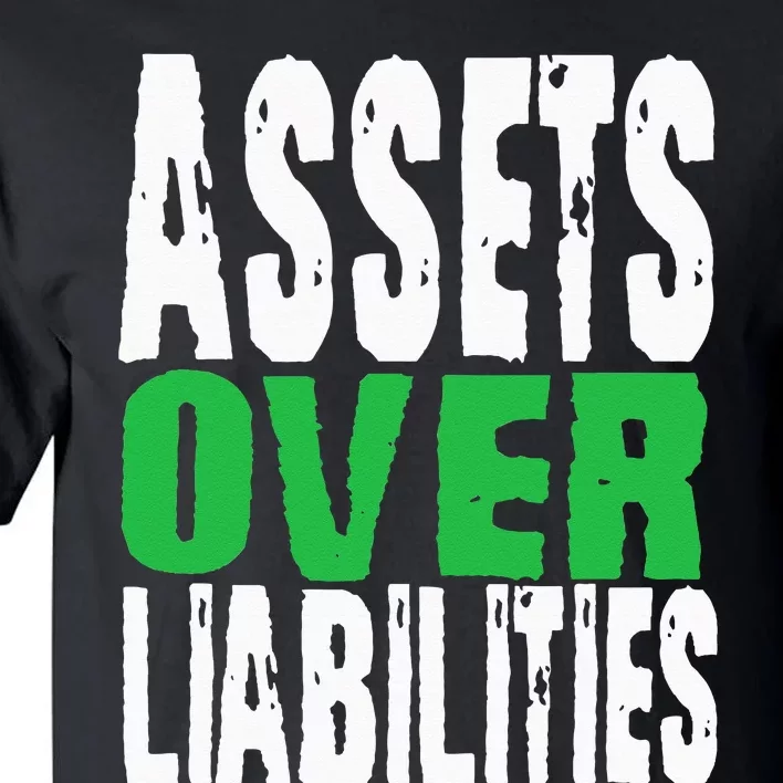 Investor Stocks Flipping Houses Assets Over Liabilities Tall T-Shirt