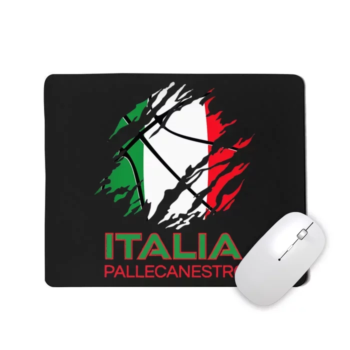 Italia Sports Fan Italian National Flag Art Italy Basketball Mousepad