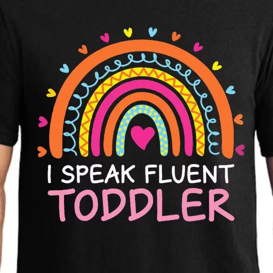 I Speak Fluent Daycare Provider Rainbow PreK Teacher Pajama Set