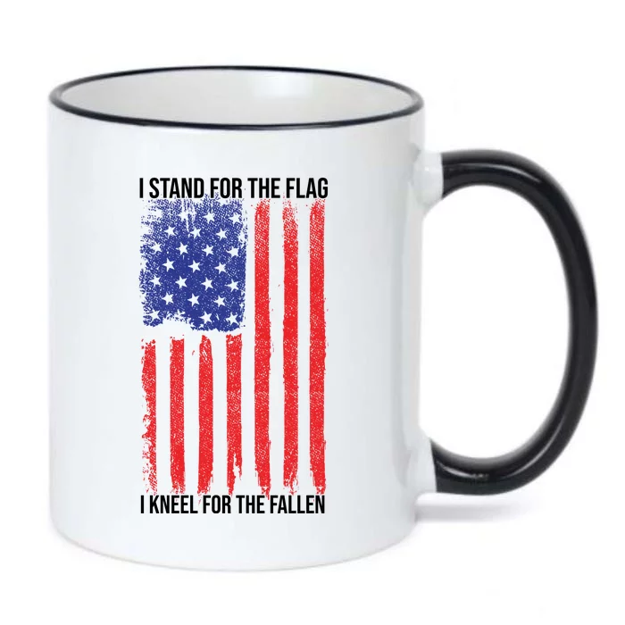 I Stand For The Flag I Kneel For The Fallen Usa Black Color Changing Mug