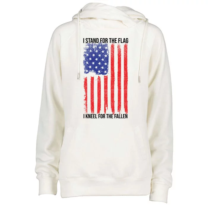 I Stand For The Flag I Kneel For The Fallen Usa Womens Funnel Neck Pullover Hood