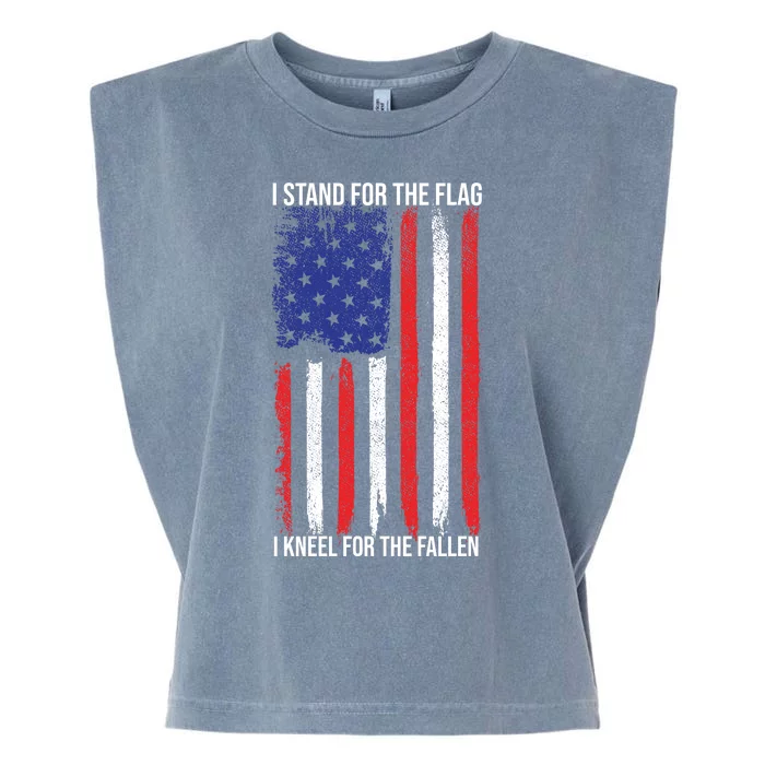 I Stand For The Flag I Kneel For The Fallen Usa Garment-Dyed Women's Muscle Tee