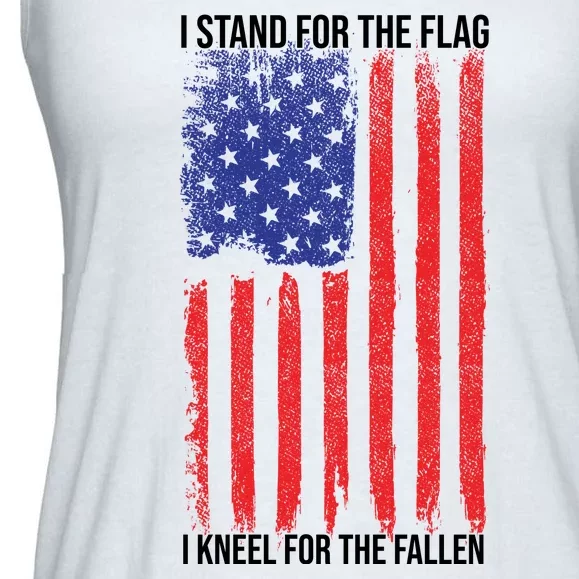 I Stand For The Flag I Kneel For The Fallen Usa Ladies Essential Flowy Tank