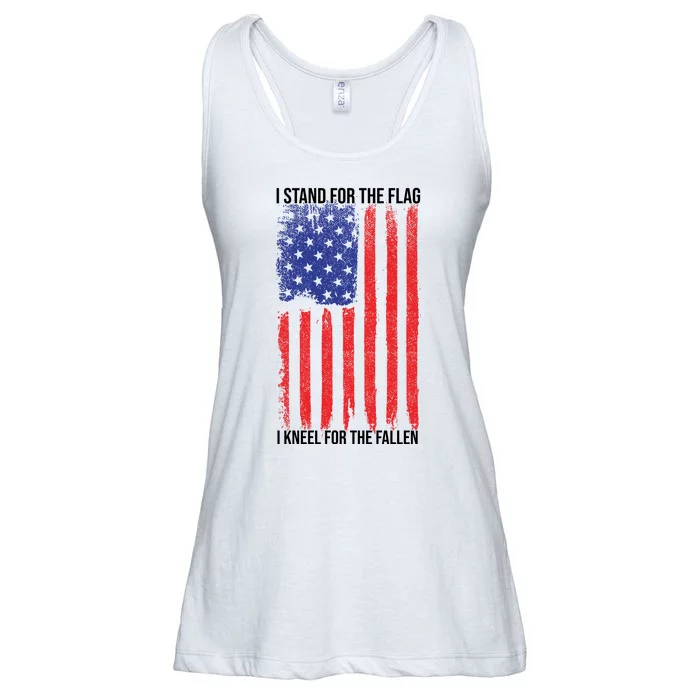 I Stand For The Flag I Kneel For The Fallen Usa Ladies Essential Flowy Tank