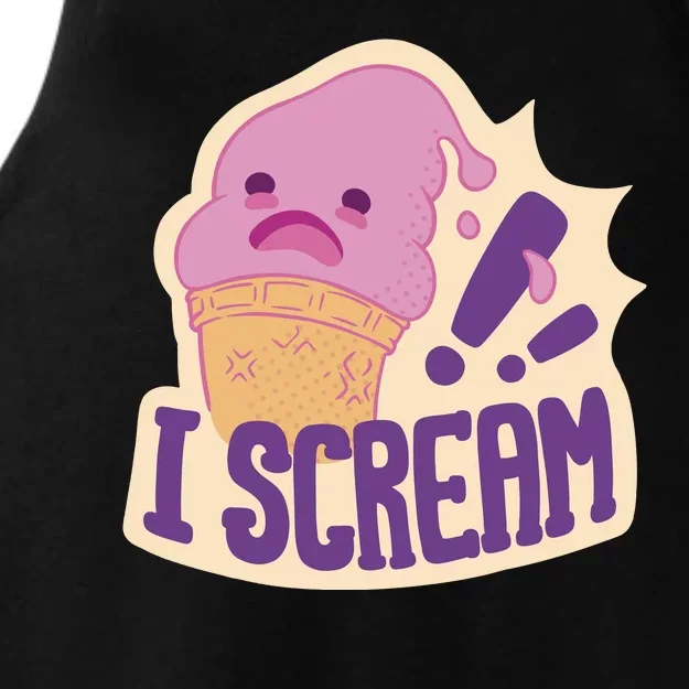 I Scream For Ice Cream Cute Ladies Tri-Blend Wicking Tank