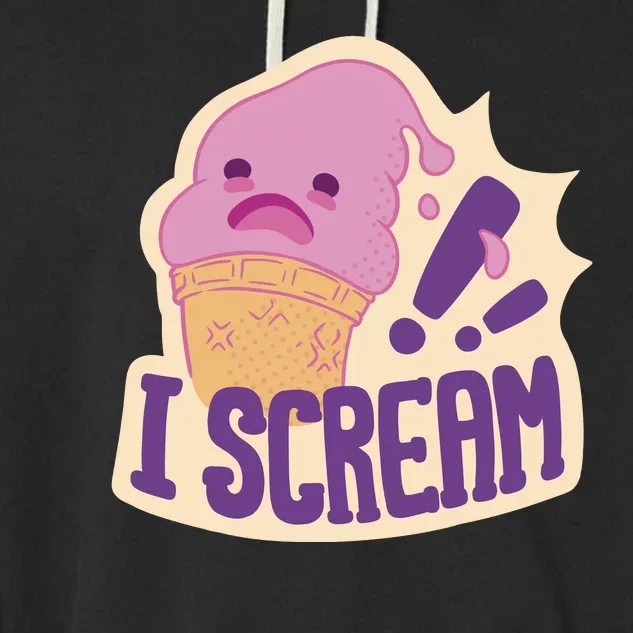 I Scream For Ice Cream Cute Garment-Dyed Fleece Hoodie