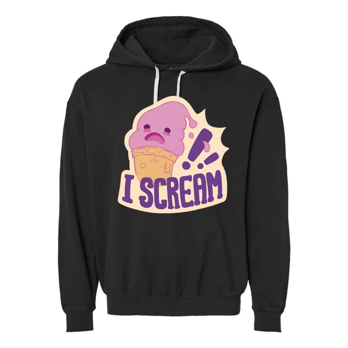 I Scream For Ice Cream Cute Garment-Dyed Fleece Hoodie