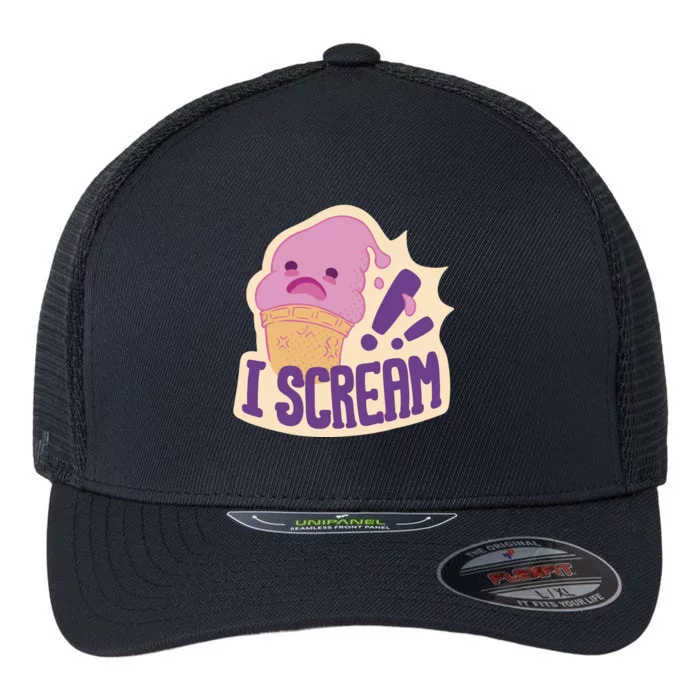 I Scream For Ice Cream Cute Flexfit Unipanel Trucker Cap