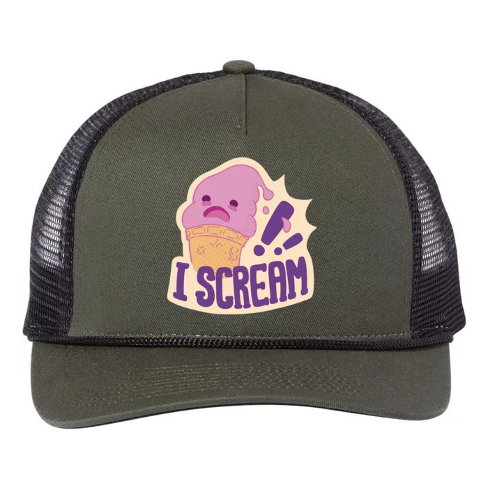 I Scream For Ice Cream Cute Retro Rope Trucker Hat Cap