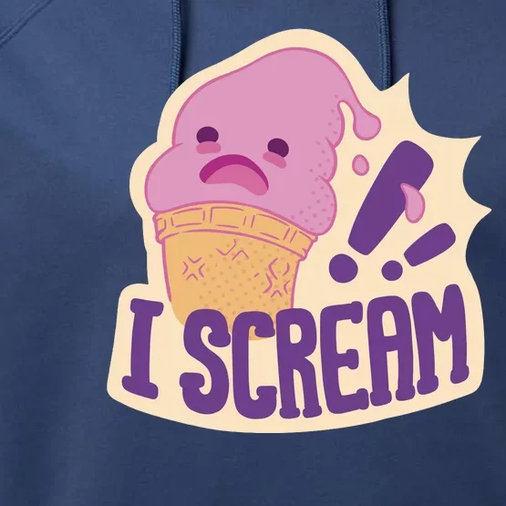 I Scream For Ice Cream Cute Performance Fleece Hoodie