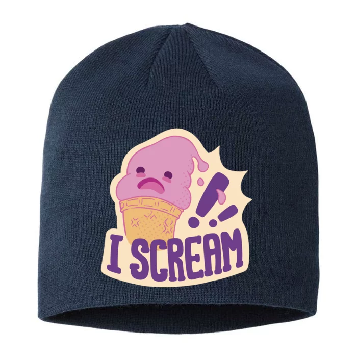 I Scream For Ice Cream Cute 8 1/2in Sustainable Knit Beanie