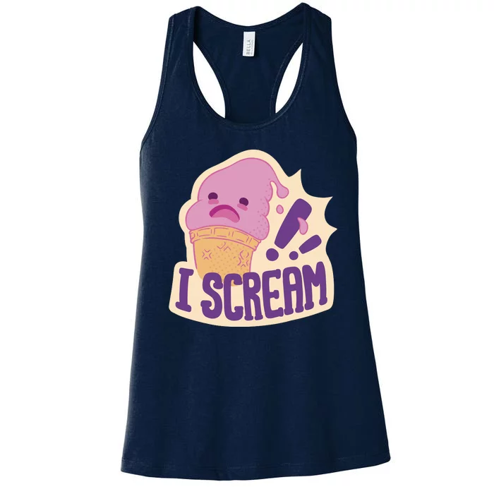 I Scream For Ice Cream Cute Women's Racerback Tank