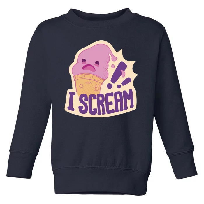 I Scream For Ice Cream Cute Toddler Sweatshirt