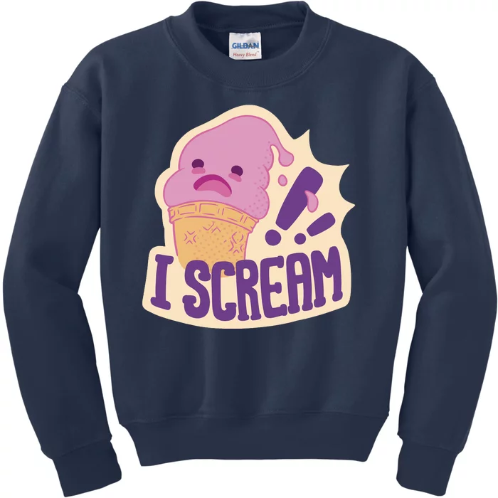 I Scream For Ice Cream Cute Kids Sweatshirt