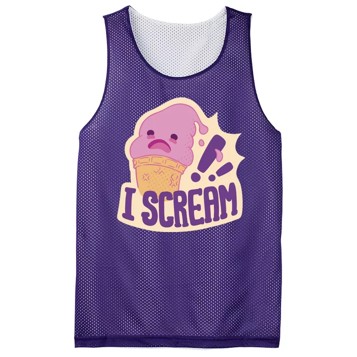 I Scream For Ice Cream Cute Mesh Reversible Basketball Jersey Tank