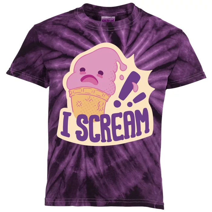 I Scream For Ice Cream Cute Kids Tie-Dye T-Shirt