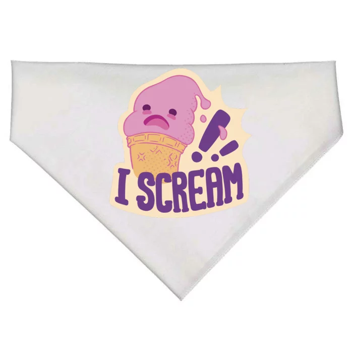 I Scream For Ice Cream Cute USA-Made Doggie Bandana