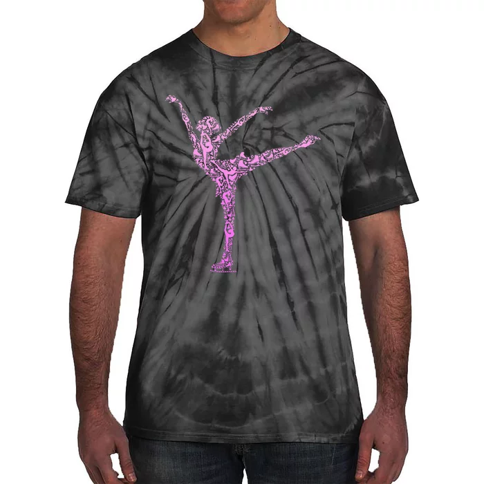 Ice Skating Figure Skater Tie-Dye T-Shirt