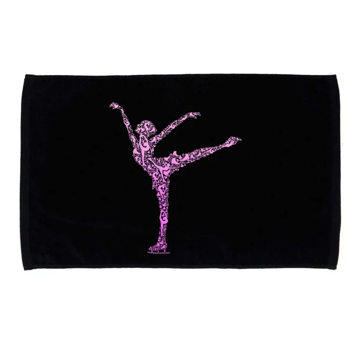 Ice Skating Figure Skater Microfiber Hand Towel