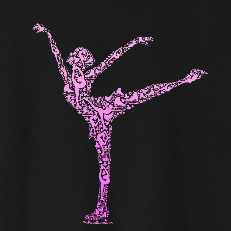 Ice Skating Figure Skater Women's Crop Top Tee