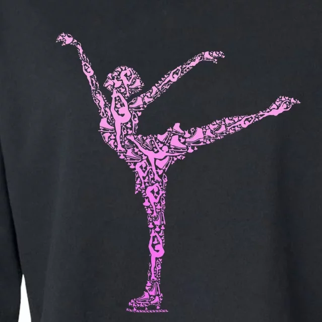 Ice Skating Figure Skater Cropped Pullover Crew