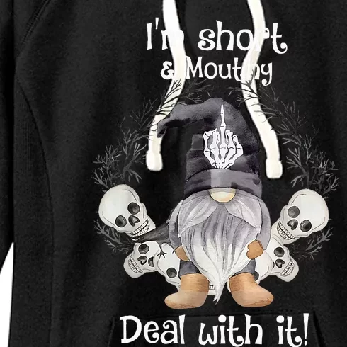 IM Short Funny MouthyS Deal Gnome With It Happy Halloween Women's Fleece Hoodie