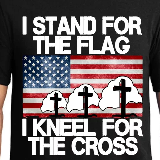 I Stand For The Flag I Kneel For The Cross Usa Patriotic Gift Pajama Set