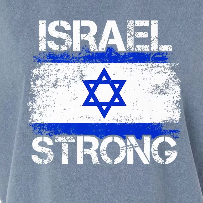 Israel Strong Flag Support I Stand With Israel Garment-Dyed Women's Muscle Tee