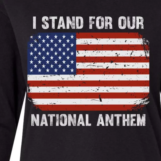 I Stand For Our National Anthem Usa Flag Conservative Gift Womens Cotton Relaxed Long Sleeve T-Shirt