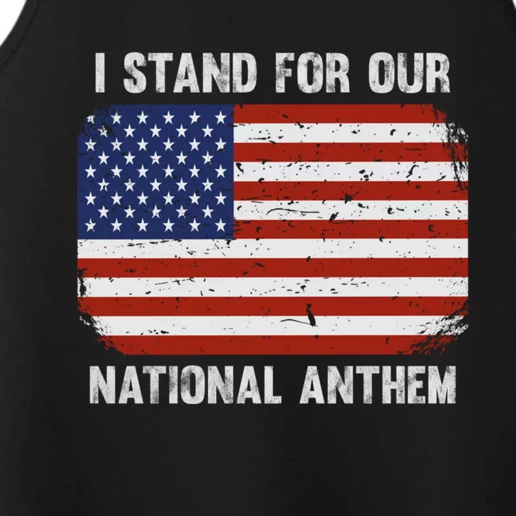 I Stand For Our National Anthem Usa Flag Conservative Gift Performance Tank