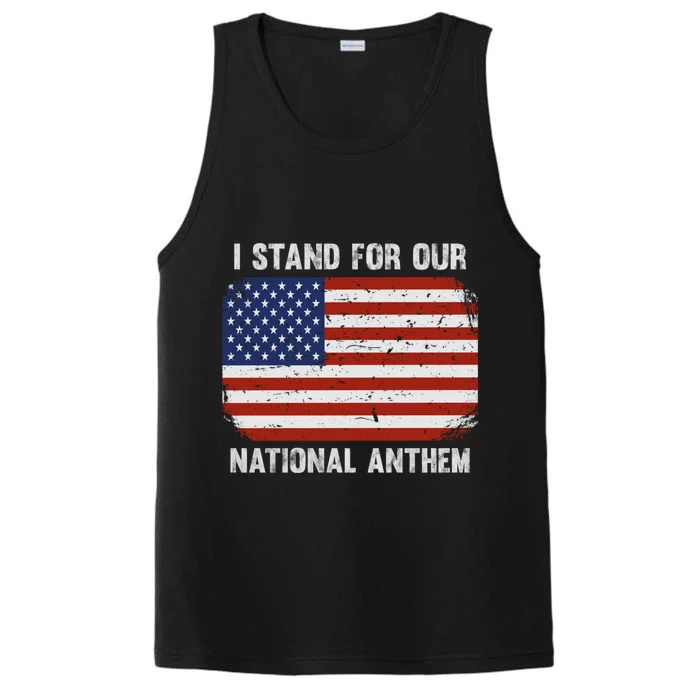 I Stand For Our National Anthem Usa Flag Conservative Gift Performance Tank