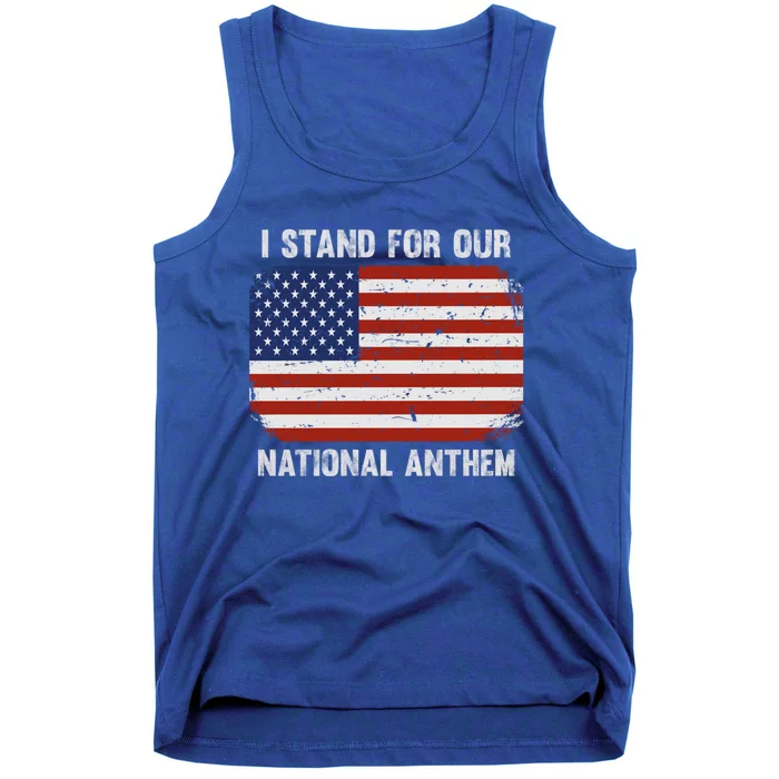 I Stand For Our National Anthem Usa Flag Conservative Gift Tank Top