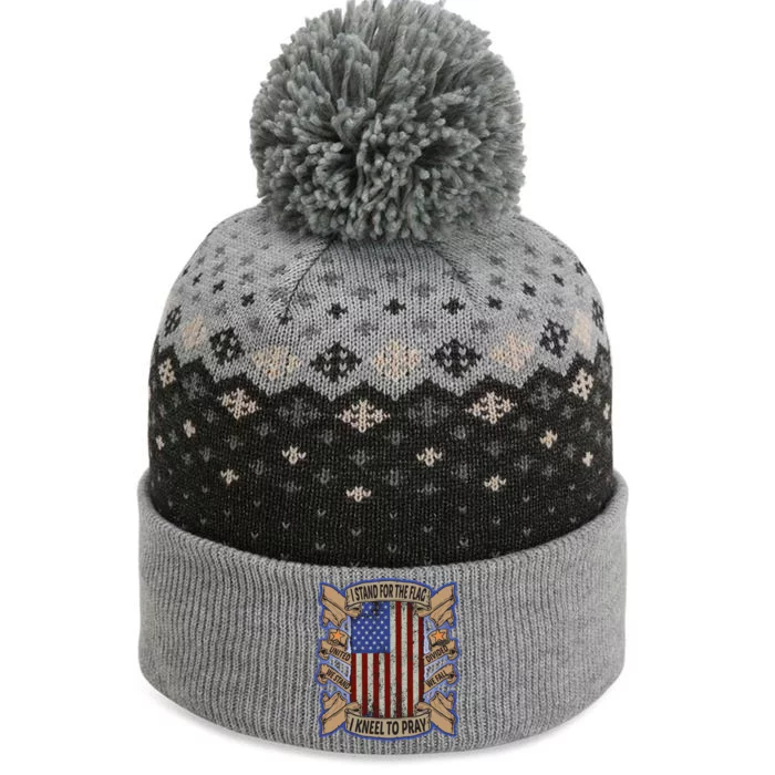 I Stand For The Flag Funny Gift The Baniff Cuffed Pom Beanie