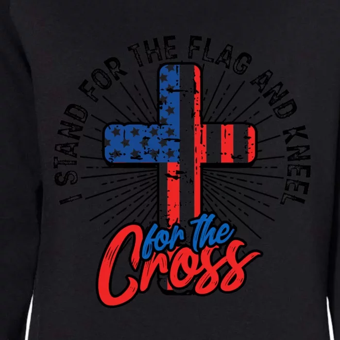 I Stand For The Flag And Kneel For The Cross Cool Gift Equal Rights Gift Womens California Wash Sweatshirt