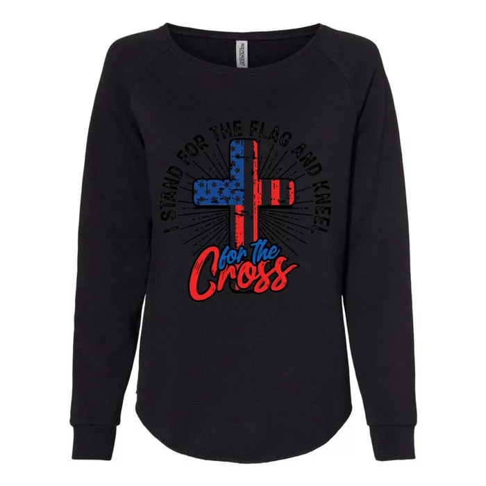 I Stand For The Flag And Kneel For The Cross Cool Gift Equal Rights Gift Womens California Wash Sweatshirt